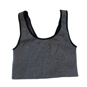 harmony balance gray ribbed sports bra lounge bra size small
